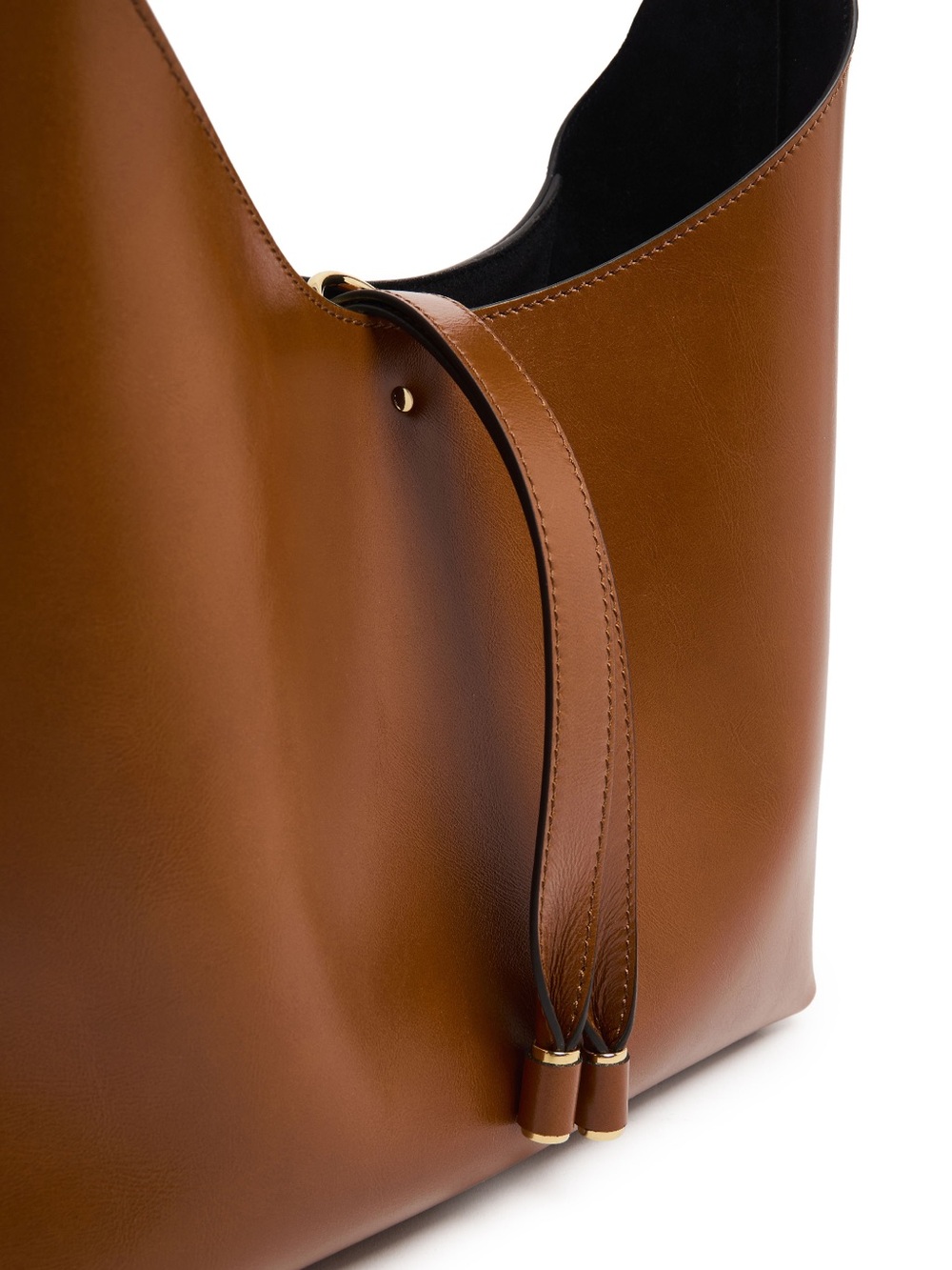 Chloe Marcie Leather Hobo Bag with Gold Accents - Picture 7 of 14